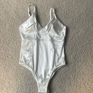 Silk white bodysuit